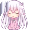 Sticker of the slant eyes & cat girl 20