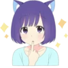 CatGirl Sticker ENG (Dark) :: 23