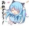 Sticker of the slant eyes & cat girl 27