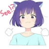 CatGirl Sticker ENG (Dark) :: 27
