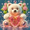 ALFABETO OSO CON CORAZÓN CRISTAL 5