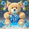 ALFABETO OSO CON CORAZÓN CRISTAL 14