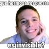 que hermosa respuesta es invisible?
