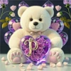 ALFABETO OSO CON CORAZÓN CRISTAL 17