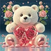 ALFABETO OSO CON CORAZÓN CRISTAL 18