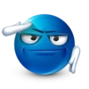 Blue facebook emoji by 6