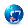 Blue facebook emoji by 19