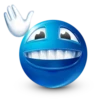 Blue facebook emoji by 24