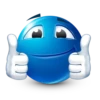 Blue facebook emoji by 27