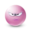 Pink facebook emoji by 7