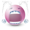 Pink facebook emoji by 9