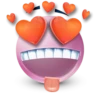 Pink facebook emoji by 10