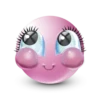 Pink facebook emoji by 14