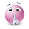 Pink facebook emoji by 16