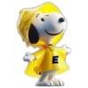 ALFABETO SNOOPY LISTO PARA LA LLUVIA 24