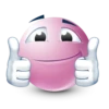 Pink facebook emoji by 22