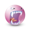 Pink facebook emoji by 23