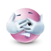 Pink facebook emoji by 26