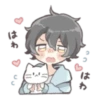 Hairy boy and cat 21