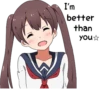 Sarcastic girl with pigtails 27