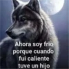 Ahora soy frio porque cuando fui caliente tuve un hijo