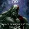 no *le saca la lengua y se va corriendo*