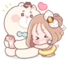 Honey & Bear | @cutestickers4you 28