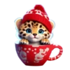 Зимнее звери в крYжках @cats_Crystal 10
