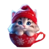 Зимнее звери в крYжках @cats_Crystal 23
