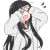 Girl with long black hair 6