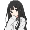 Girl with long black hair 7