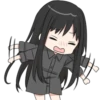 Girl with long black hair 10