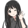 Girl with long black hair 11