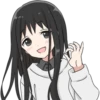 Girl with long black hair 16
