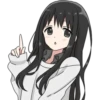 Girl with long black hair 17