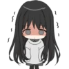 Girl with long black hair 24