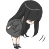 Girl with long black hair 25