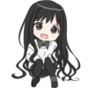 Girl with long black hair 27