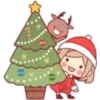 Santa girl & Reindeer ⛄❄🤶🏻 10
