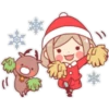 Santa girl & Reindeer ⛄❄🤶🏻 12