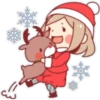 Santa girl & Reindeer ⛄❄🤶🏻 19