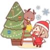 Santa girl & Reindeer ⛄❄🤶🏻 26