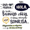 un
- UNA S
- MIRADA= HOLA
un..
Buenos dias
oma simple
SONRISA..
Alegnanám a alguien
→ el diaae loy