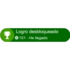 Logro desbloqueado
G101 - He llegado