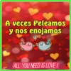 A veces Peleamos
y nos enojamos
ALL YOU NEED IS LOVE !