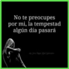 No te preocupes
por mi, la tempestad
algún día pasará
Al Otro Jado Del Silencio