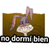 no dormí bien