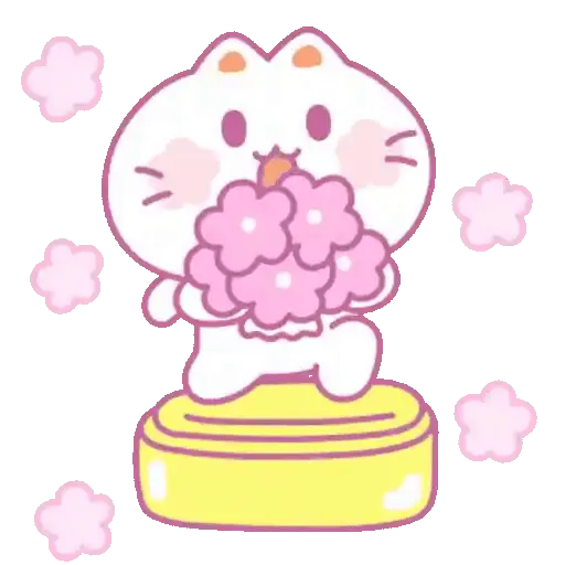 ✨ Gato rosa animado 😽🌹 7