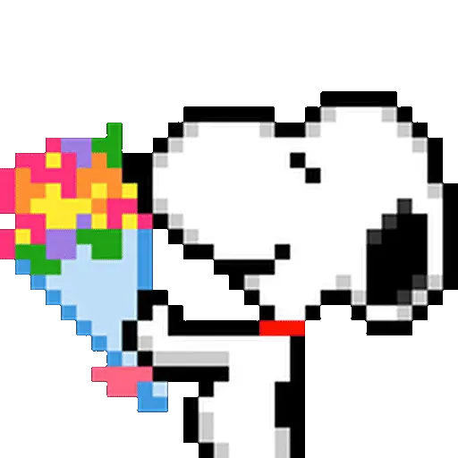 Snoopy pixel animado U⁠^⁠ｪ⁠^⁠U 15