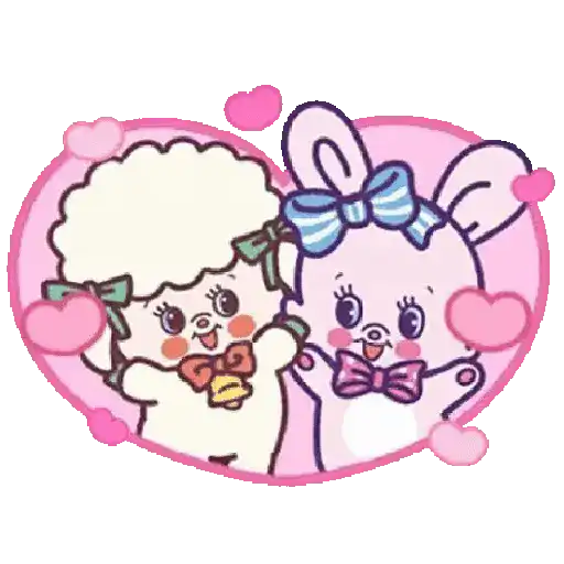 Bunny y amigos so cute 🐇🩵🩷 1